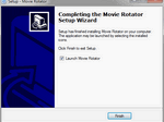 Choose Finish and Launch Movie Rotator